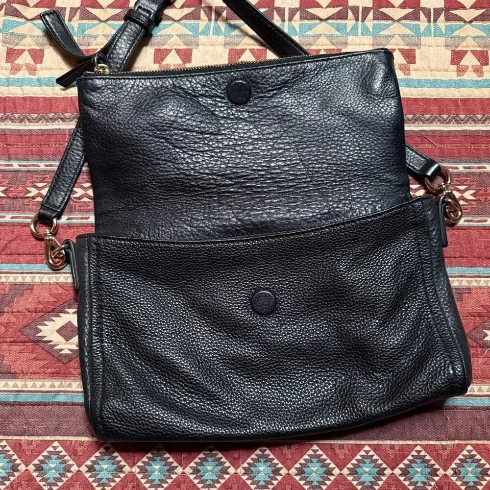 kate spade black pebbled leather crossbody purse